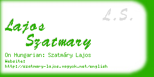 lajos szatmary business card