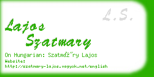 lajos szatmary business card